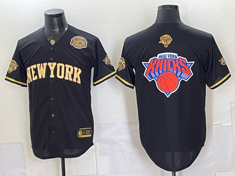 Men New York Knicks blank black 2026 Nike NBA jersey 0625001